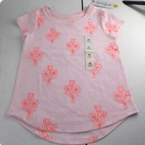 Cat & Jack Girl's 4T Short Sleeve Crew Neck Tee NWT